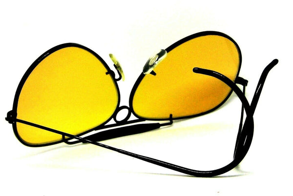 Ray-Ban USA Vintage 1970s B&L Aviator Ambermatic Shooter Black Chrome Sunglasses - Vintage Sunglasses 