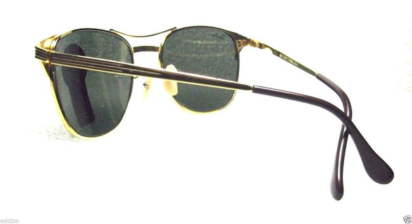 Ray-Ban USA NOS Vintage B&L W0386 Classic Metals Signet 24kGP G15 New Sunglasses - Vintage Sunglasses 