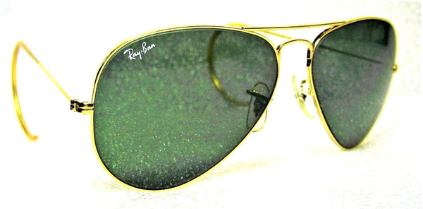Ray-Ban USA NOS Vintage B&L Aviator G-15 Arista 24kGP 58mm New Sunglasses & Case - Vintage Sunglasses 