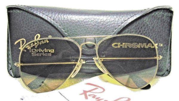 Ray-Ban USA NOS Vintage B&L Aviator Chromax W1661 Driving Series NEW Sunglasses - Vintage Sunglasses 