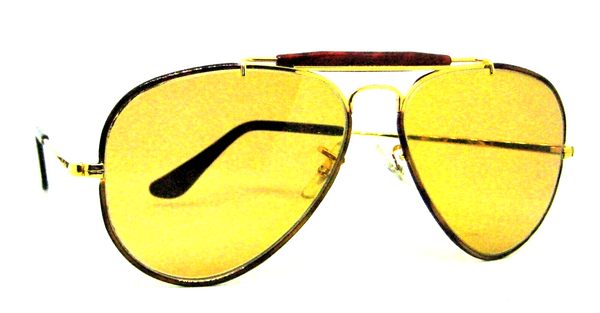Ray-Ban USA Vintage 80s B&L  Aviator Tortuga  Ambermatic Deep Groove  Sunglasses
