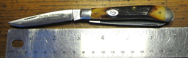 NOS Cripple Creek Bob Cargill USA Vintage 1985 stag slim trapper Rare 1 of 24