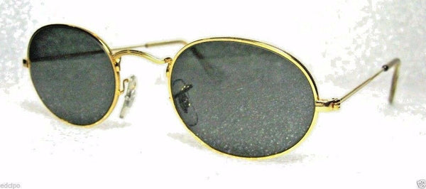 Ray-Ban USA NOS Vintage B&L Oval Lennon Styl W0976 Classic Metals New Sunglasses - Vintage Sunglasses 