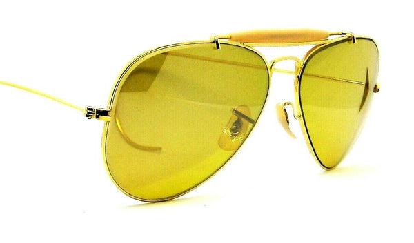 Ray-Ban USA Vintage 70s NOS B&L Aviator Ambermatic Full Mirror Photo Sunglasses - Vintage Sunglasses 