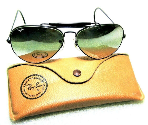 Ray-Ban USA Vintage B&L Aviator *DGM G31 Outdoorsman BlackChrome Mint Sunglasses - Vintage Sunglasses 