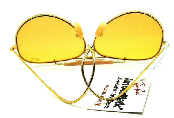 Ray-Ban USA Vintage NOS 80s B&L Aviator Ambermatic Bullet Shooter New Sunglasses - Vintage Sunglasses 