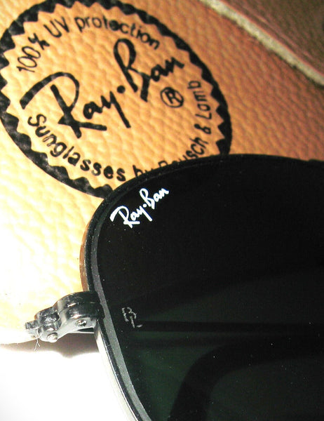 Ray-Ban USA Vintage 90s B&L Aviator L2848 Small 52 G-15 Black Chrome Sunglasses