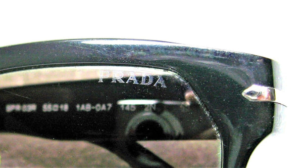 Prada Mint Top Gradient SPR O3R 55[]18 Polished Ebony Sunglasses & Ray-Ban Case