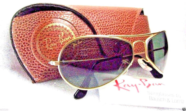 Ray-Ban USA *NOS Vintage B&L Aviator "Air-Boss" 24kGP W2615 Pilot NEW Sunglasses - Vintage Sunglasses 