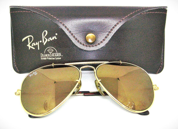 Ray-Ban USA B&L NOS Diamond Hard Aviator Outdoorsman 58mm W1506 Survr Sunglasses