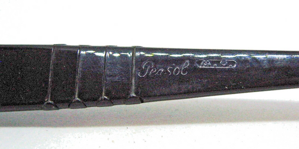 Persol Ratti Meflecto Vintage Cateye 70s Brevette Gloss Black NOS Sunglasses