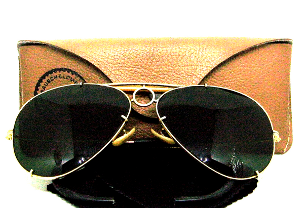 Ray-Ban USA Vintage 1970s B&L Aviator Deluxe Sharp Shooter  62mm G-15 Sunglasses