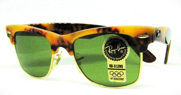 Ray-Ban USA Vintage 80s NOS B&L Wayfarer Max W1271 Honey Tortoise New Sunglasses