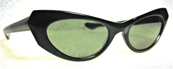 Ray-Ban USA 1950s Vintage B&L Rare Marche' Black Cateye Mint Sunglasses & Case - Vintage Sunglasses 