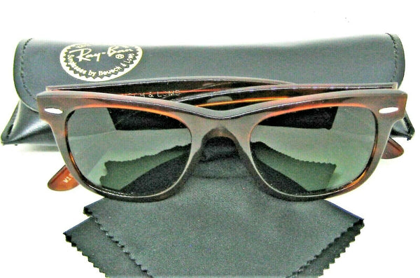 Ray-Ban USA Vintage B&L Wayfarer Covers W1872 Tortoise 46mm G-15 Sunglasses