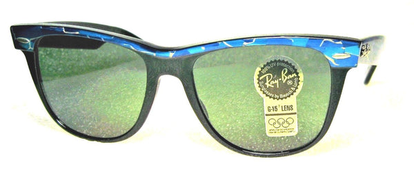 Ray-Ban USA NOS Vintage B&L Wayfarer II W1090 Aqua Blue Mosaic New Sunglasses - Vintage Sunglasses 