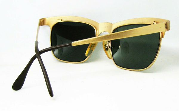 Vintage Ray-Ban USA B&L Gold Wayfarer Nuevo W0755 G-15 Nr Mint Sunglasses & Case