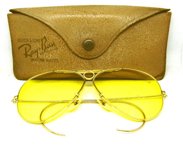 Ray-Ban USA 50s Vintage NOS B&L Kalichrome Aviator 10kGF New Shooter Sunglasses