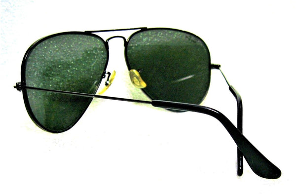 Vintage Ray-Ban USA B&L Aviator Black Chrome 58 G-15 Near Mint Sunglasses & Case - Vintage Sunglasses 