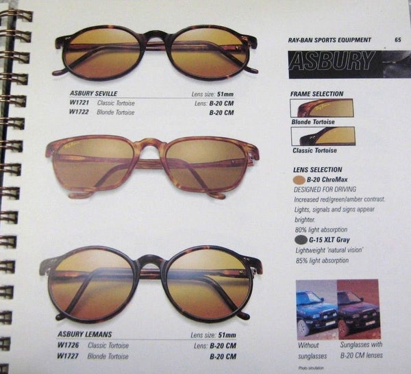 Ray-Ban USA NOS Vintage B&L Asbury Chromax W1725 Driving Series New Sunglasses - Vintage Sunglasses 