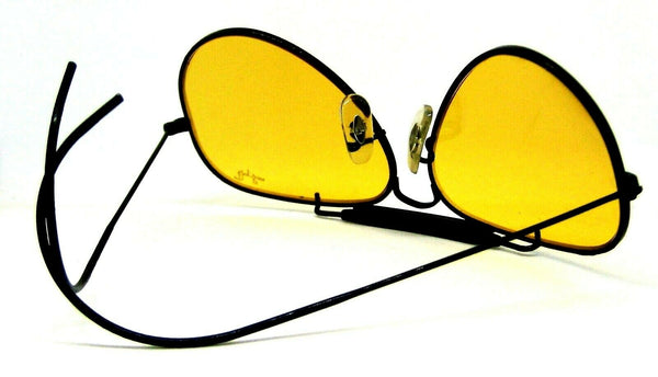 Ray-Ban USA Vintage 1980s B&L Aviator Ambermatic Outdoorsman BkChrome Sunglasses