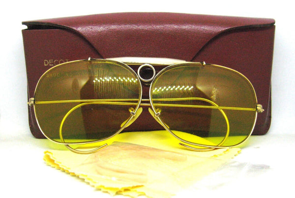 Ray-Ban USA 60s Vintage B&L Kalichrome Aviator 12kGF "Decot" Shooter Sunglasses