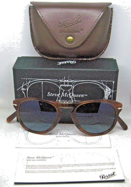 Persol NOS Steve McQueen Vintage 714SM Polarized Havana New In Box Sunglasses