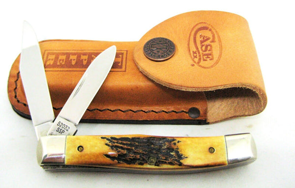 Case XX USA 52032 Double Blade Stockman NOS Pocket Knife w/Stag Handle 4-Dot New