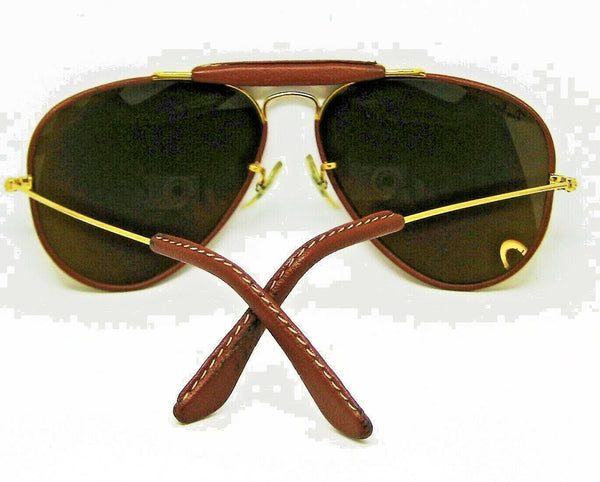Ray-Ban USA Mint Vintage B&L Aviator Leathers Outdoorsman 58mm, *TGM Sunglasses - Vintage Sunglasses 
