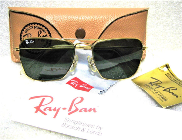 Ray-Ban USA Vintage NOS B&L Aviator Caravan L0226 Pilot 52 New Sunglasses & Case - Vintage Sunglasses 