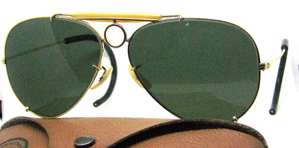 Ray-Ban USA Vintage 1970s B&L Aviator Deluxe Sharp Shooter  62mm G-15 Sunglasses