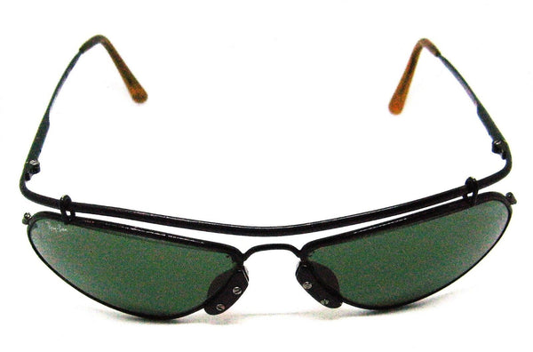 Ray-Ban USA Vintage B&L Inertia W2456 Sleek Black Chrome Wrap Rare Sunglasses