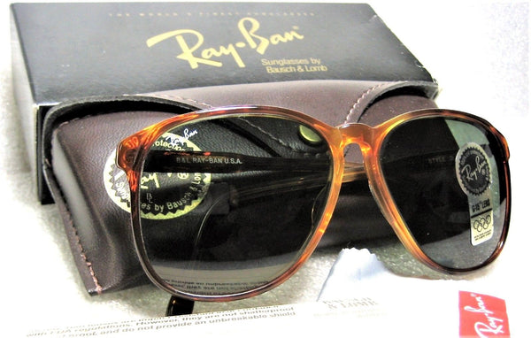 Ray-Ban USA Vintage NOS 80s B&L TraditionalS D Blonde Tort L1677 New Sunglasses - Vintage Sunglasses 