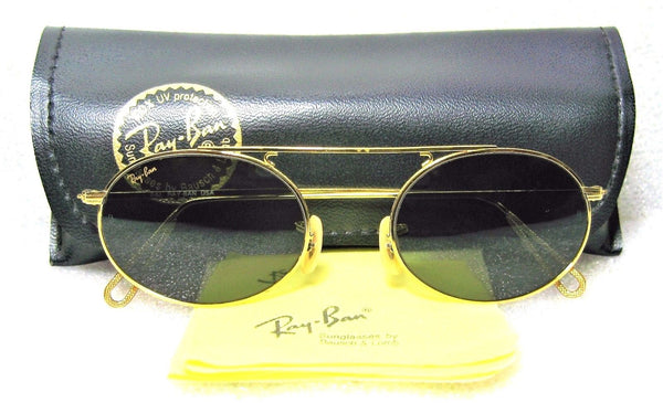 Ray-Ban USA *NOS Vintage *B&L Oval Arista W1696 Pinpoint Etched *NEW Sunglasses - Vintage Sunglasses 