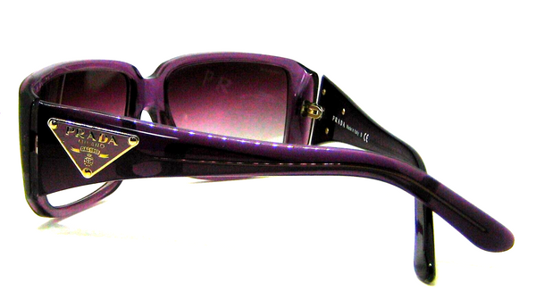 Prada Milano New Top Gradient SPR 16L 57[]15 Translucent Plum Sunglasses & Case