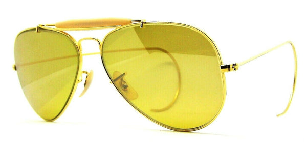 Ray-Ban USA Vintage 70s NOS B&L Aviator Ambermatic Full Mirror Photo Sunglasses - Vintage Sunglasses 