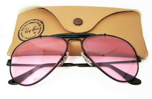 Ray-Ban USA NOS Vintage B&L Bravura 58mm Aviator Rose Changeables New Sunglasses