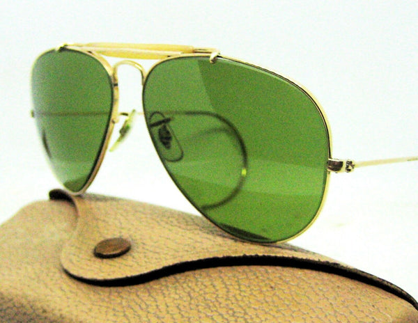 Ray-Ban USA B&L Vintage 50s Outdoorsman 12K GF Aviator RB-3 Nr Mint  Sunglasses