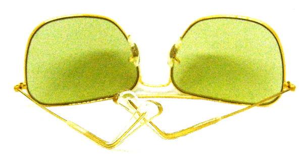 Ray-Ban USA Vintage 70s B&L NOS Aviator Green Changeable Caravan New Sunglasses