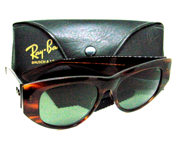 Ray-Ban USA Vintage B&L Caballero-Dekko ZZ Top Mock Tortoise Sunglasses & Case