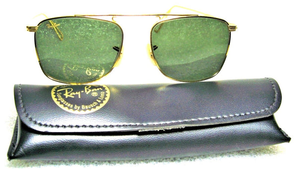 Ray-Ban USA *NOS Vintage B&L Mod-Aviator W1698 Pinpoint Etched *NEW Sunglasses - Vintage Sunglasses 