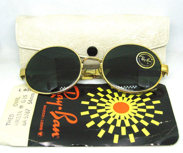 Ray-Ban USA NOS Vintage 1970s B&L THEO L4070 Arista Rare Etched New Sunglasses