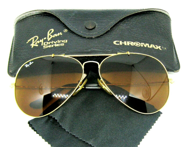 Ray-Ban USA Vintage B&L Aviator Chromax W1665 frame-B-15 lenses 62mm Sunglasses