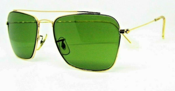 Ray-Ban USA *Mint Vintage 1950s B&L Aviator Rare Brace Caravan Sunglasses & Case