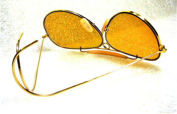 Ray-Ban USA Vintage B&L Aviator Ambermatic Bullet Hole Shooter NrMint Sunglasses - Vintage Sunglasses 