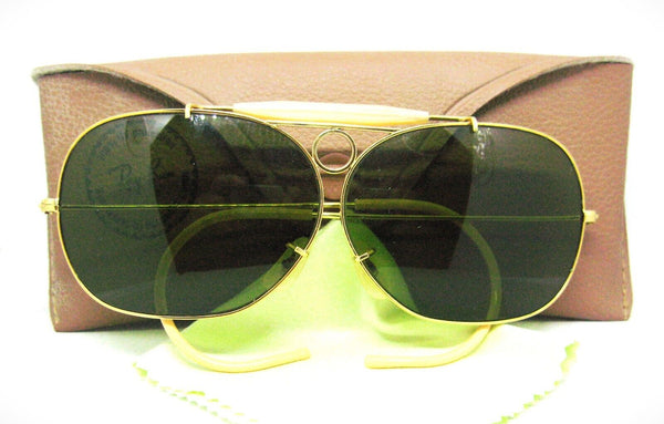 Ray-Ban USA 60s NOS Vintage B&L Wide Aviator "Decot" RB-3 Shooter Sunglasses