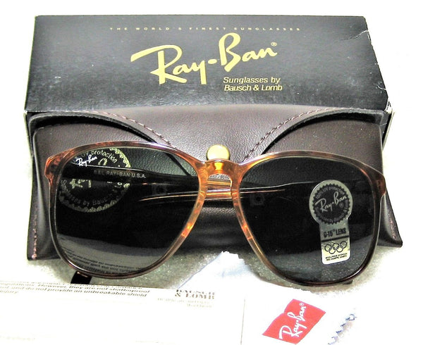 Ray-Ban USA Vintage NOS 80s B&L TraditionalS D Blonde Tort L1677 New Sunglasses - Vintage Sunglasses 