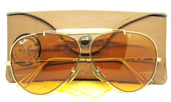 Ray-Ban USA Vintage 1990s B&L NOS Aviator Ambermatic BH Shooter New Sunglasses