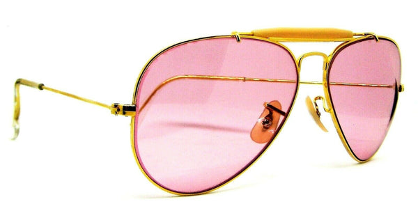 Ray-Ban USA NOS Vintage B&L Aviator Outdoorsman Rose Changeables New Sunglasses