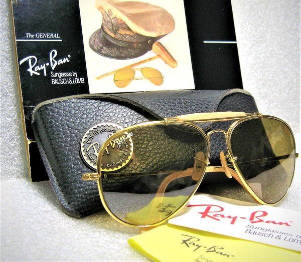 Ray-Ban USA Vintage B&L Aviator The General RB-50 Anniversary W0364 Sunglasses - Vintage Sunglasses 